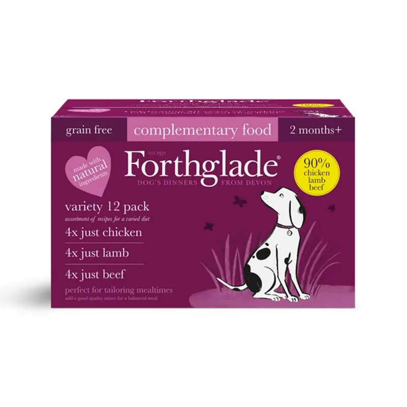Forthglade Just Multi Pack Chicken/Lamb/Beef 12 x 395g